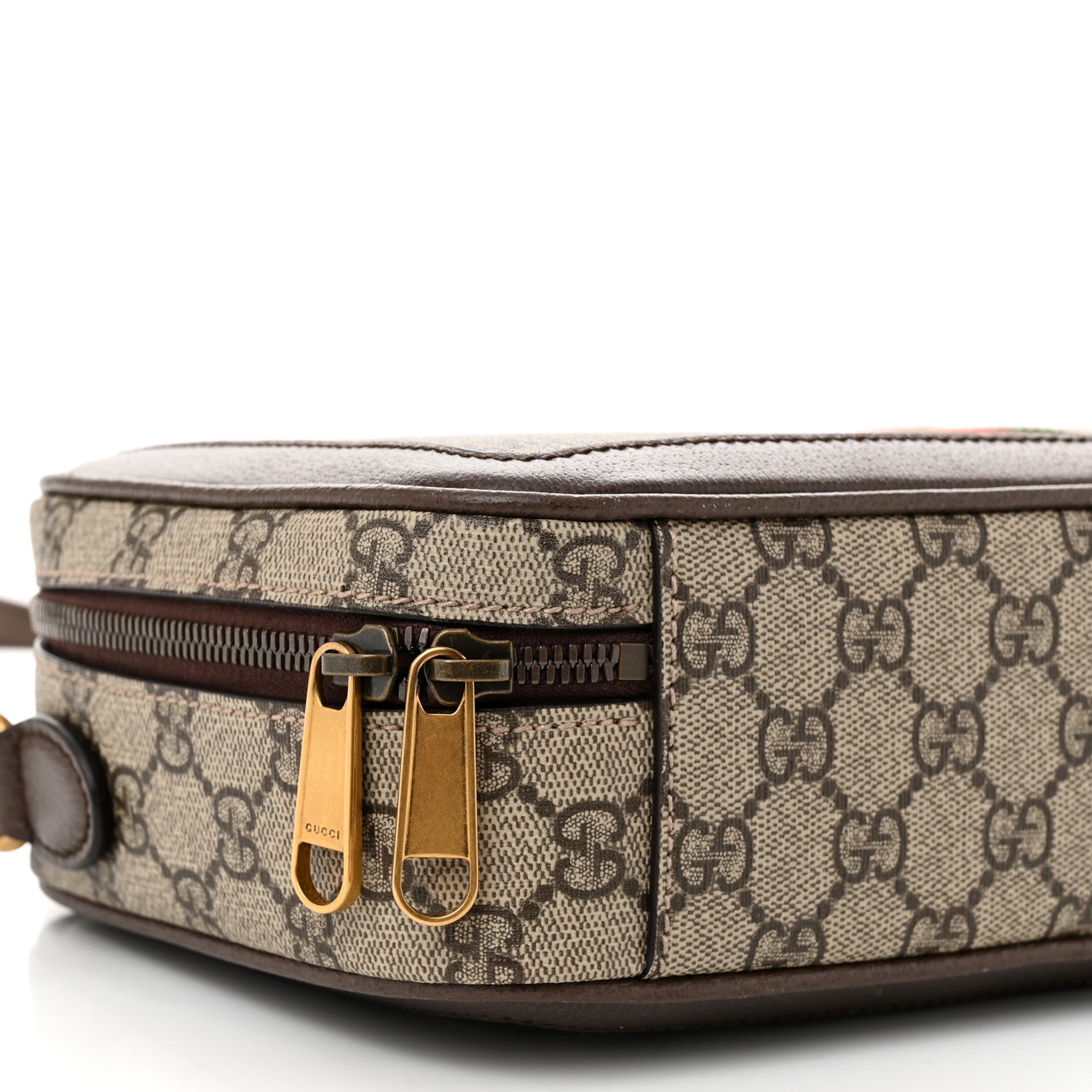 Gucci GG Supreme Monogram Web Small Ophidia Top Handle Shoulder Bag Brown 9 of 13