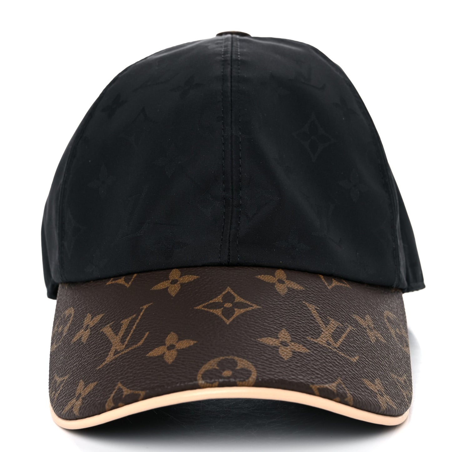 Polyester Silk Monogram LV Get Ready Cap M Black