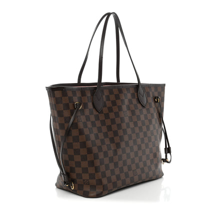 Louis Vuitton Damier Ebene Neo Neverfull MM Rose Ballerine 4 of 13