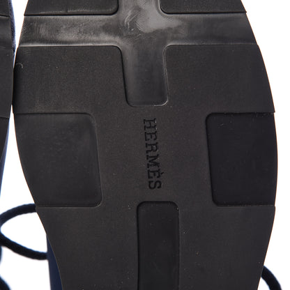 Hermes Technical Canvas Mens Miles Sneakers 40 Marine Black 8 of 10