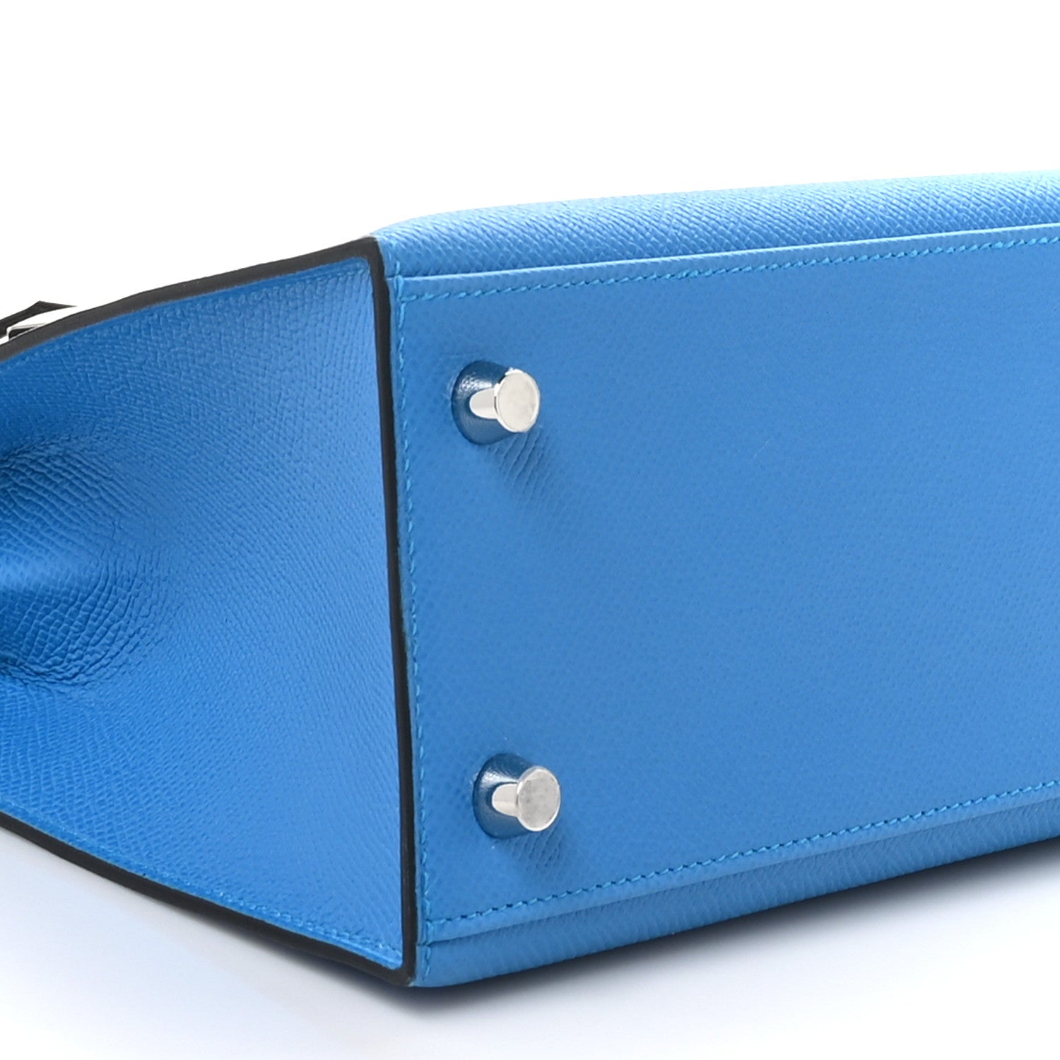 Hermes Epsom Horseshoe Kelly Sellier 25 Bleu Zanzibar Bleu De Pruse 9 of 11