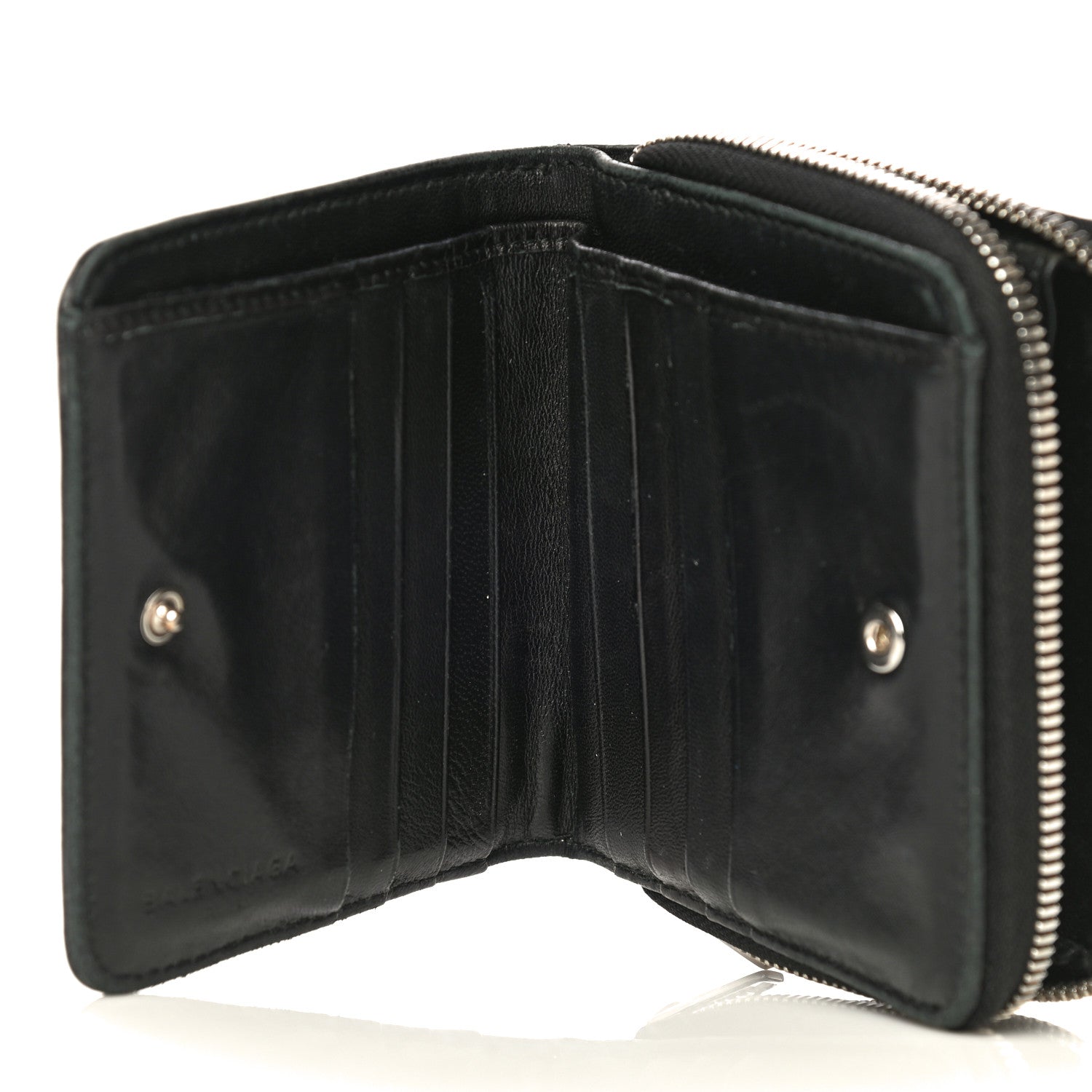 Balenciaga Glitter Calfskin Logo Everyday Multi Zip Wallet Purple 5 of 16