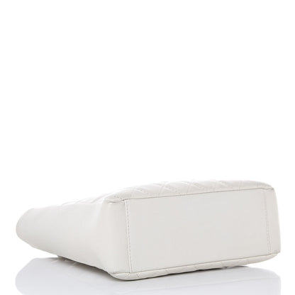 Chanel Caviar Quilted Petit Shopping Tote PST White 4 of 19