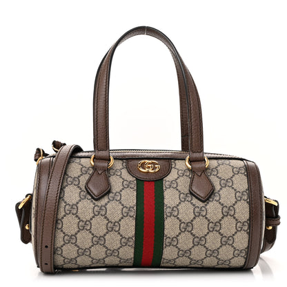 Gucci GG Supreme Monogram Web Small Ophidia Boston Bag Beige New Acero 1 of 12