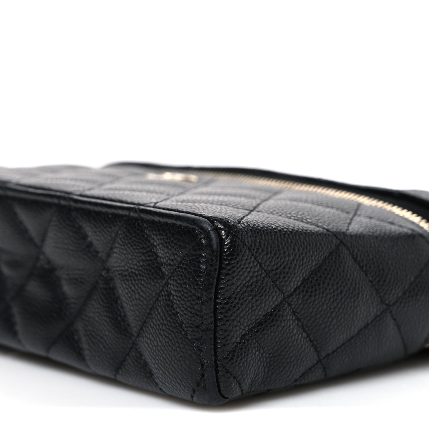 Chanel Caviar Quilted Top Handle Slim Vanity With Chain Black 10 of 11