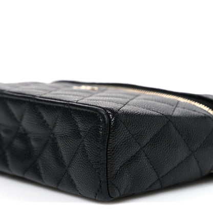 Chanel Caviar Quilted Top Handle Slim Vanity With Chain Black 10 of 11