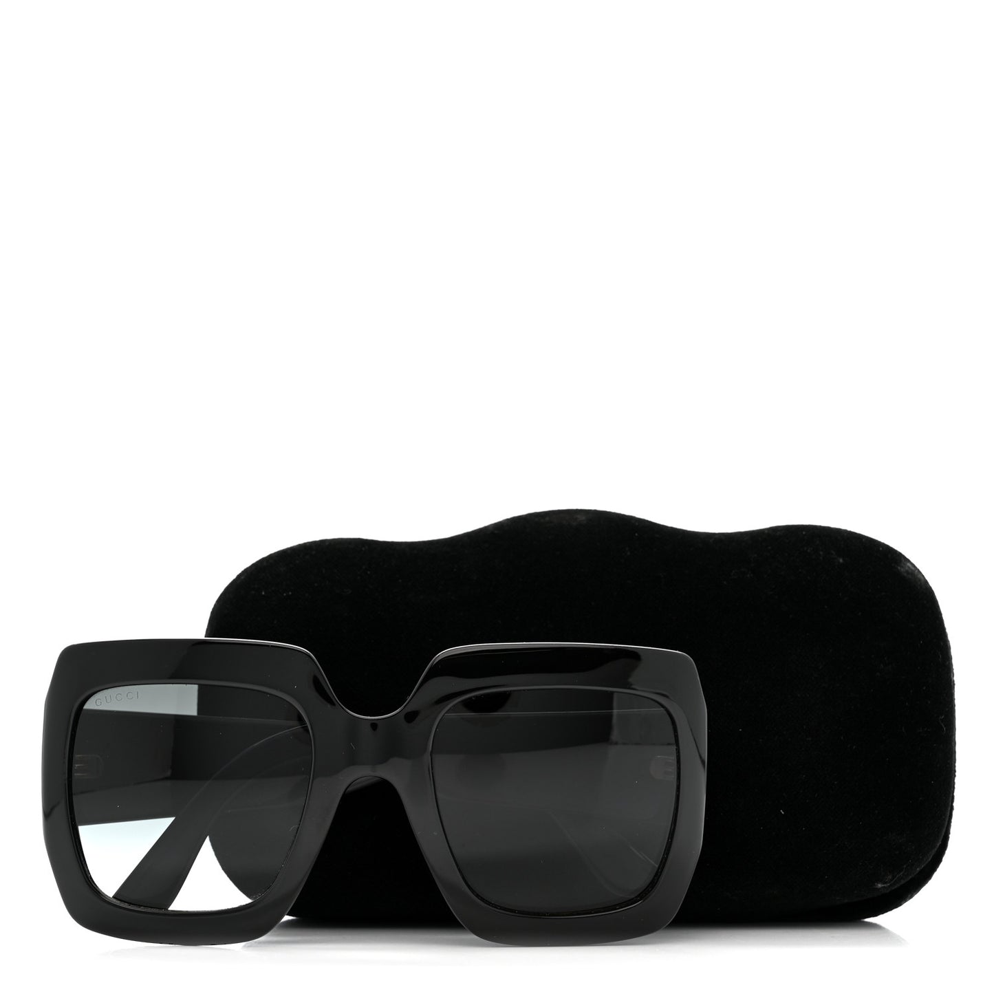 Acetate Square Frame Sunglasses GG0141S Black