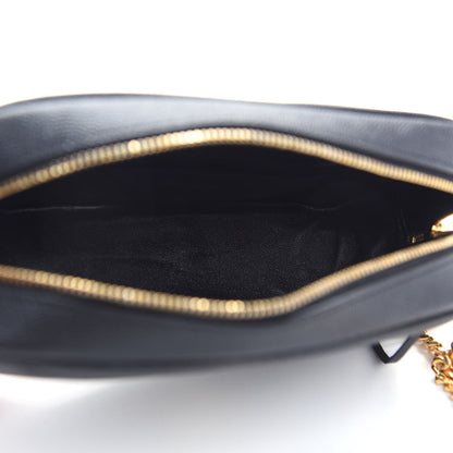 Saint Laurent Grain De Poudre Matelasse Monogram Mini Lou Camera Bag Black 5 of 11