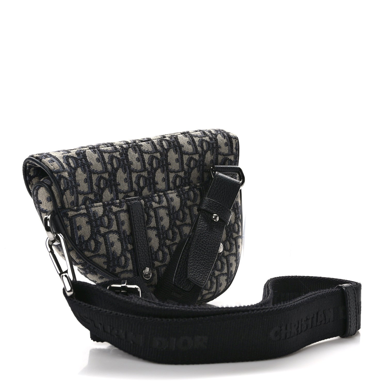 Christian Dior Oblique Mens Mini Saddle Bag Blue 3 of 9