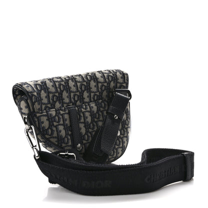 Christian Dior Oblique Mens Mini Saddle Bag Blue 3 of 9