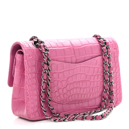 Chanel Alligator Medium Double Flap Pink 3 of 9