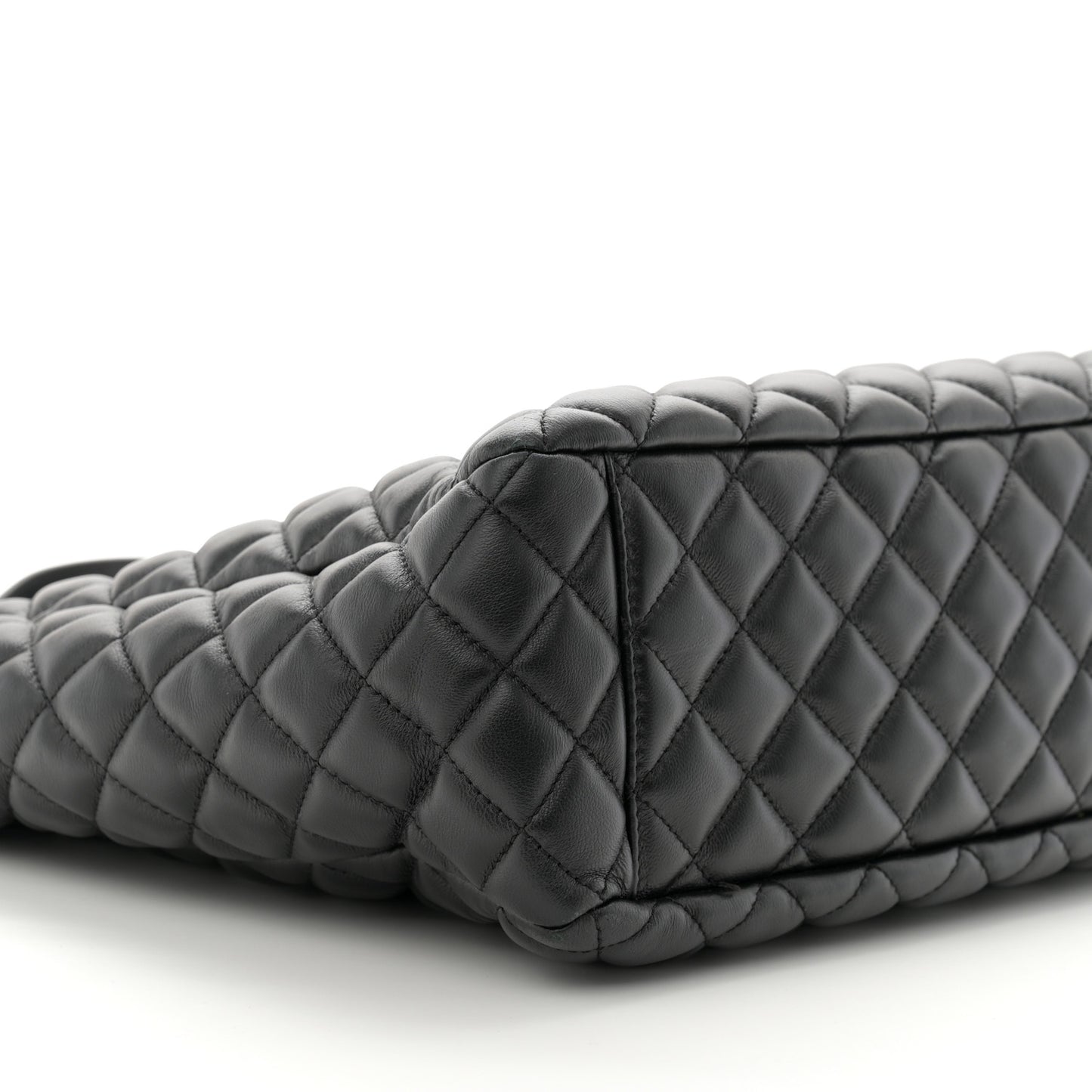Nappa Quilted La Medusa Chain Tote Black