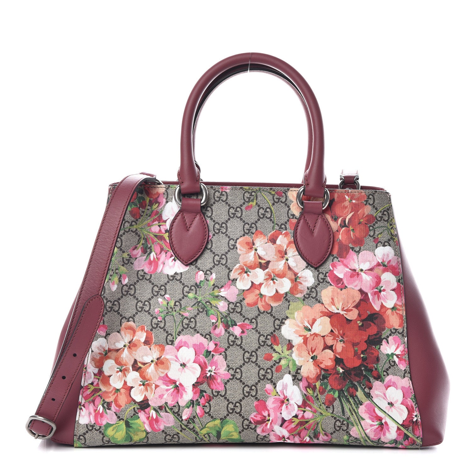 Gucci Soft GG Supreme Monogram Blooms Top Handle Bag Beige Multicolor Dry Rose 1 of 10