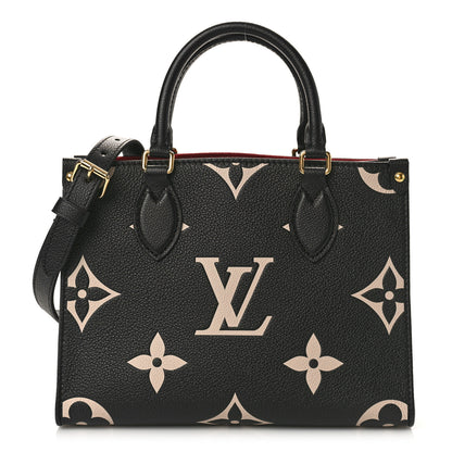 Louis Vuitton Empreinte Monogram Giant Onthego PM Black Beige 1 of 8
