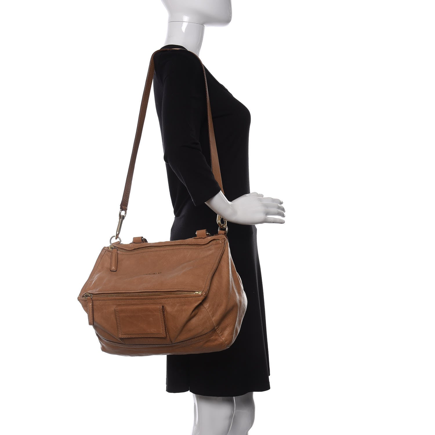 Givenchy Tumbled Sheepskin Medium Pandora Caramel 2 of 9