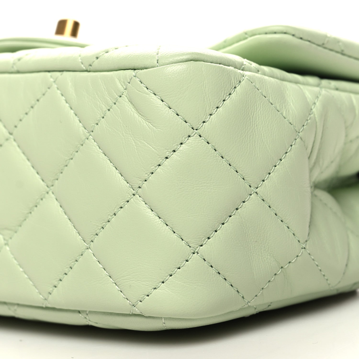 Chanel Lambskin Quilted Mini Pearl Crush Flap Light Green 10 of 12