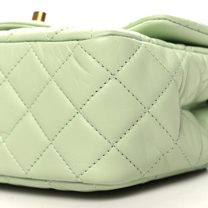 Chanel Lambskin Quilted Mini Pearl Crush Flap Light Green 10 of 12