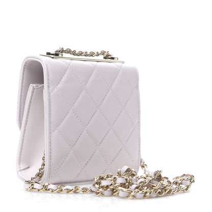 Chanel Lambskin Quilted Mini Trendy CC Clutch With Chain Lilas Lilac 2 of 10