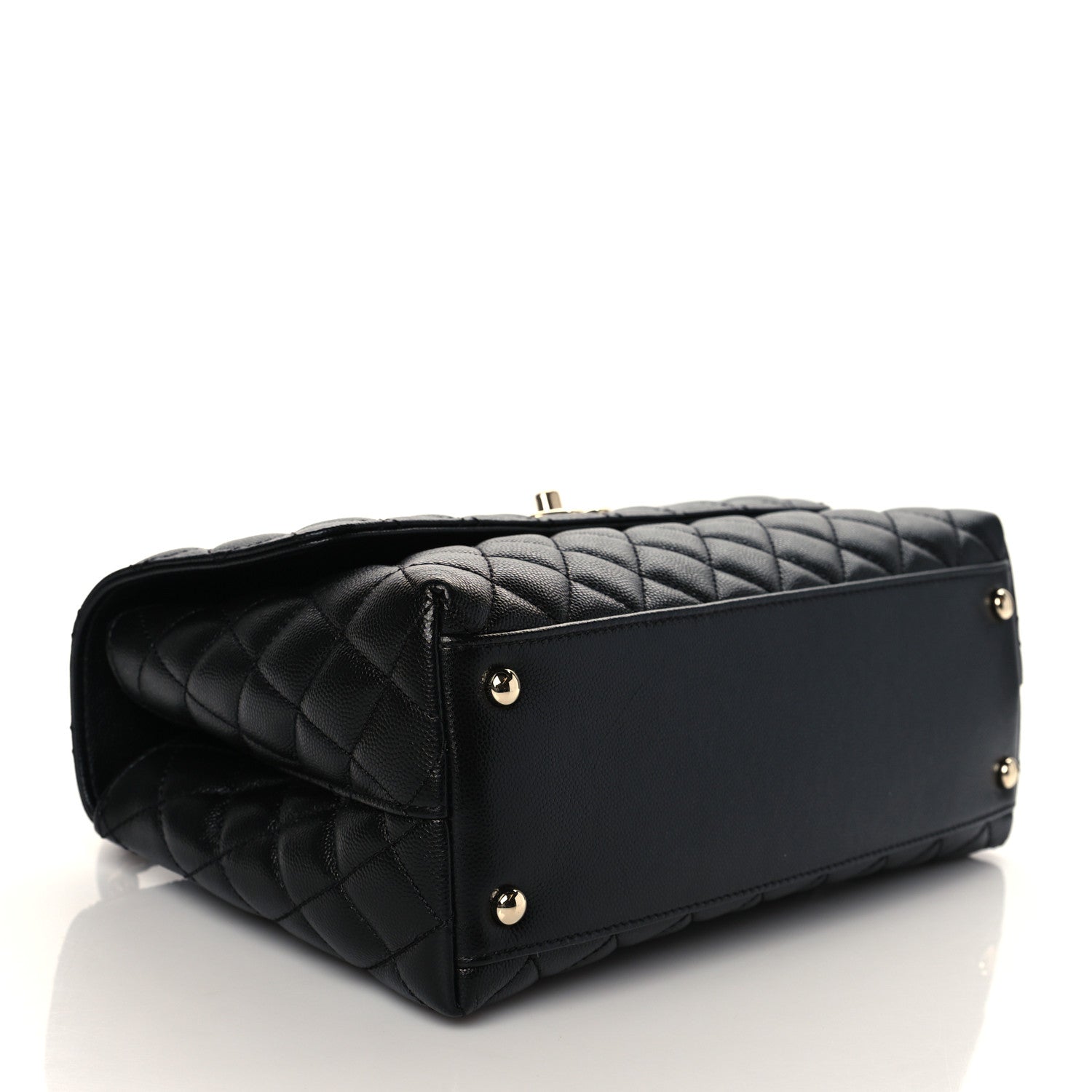 Chanel Caviar Quilted Small Coco Handle Flap Black 3 of 10
