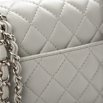 Chanel Lambskin Quilted Small Geometric Flap Light Grey 6 of 10