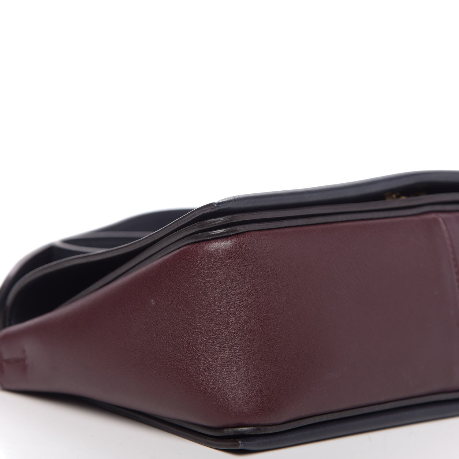 Celine Shiny Smooth Calfskin Medium Frame Shoulder Bag Steel Blue Plum 10 of 13
