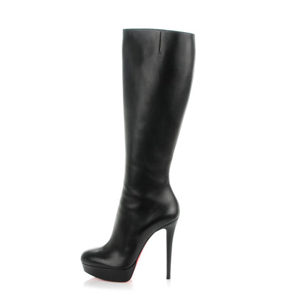 Christian Louboutin Calfskin Bianca Botta 140 Knee Boots 41 Black 1 of 7