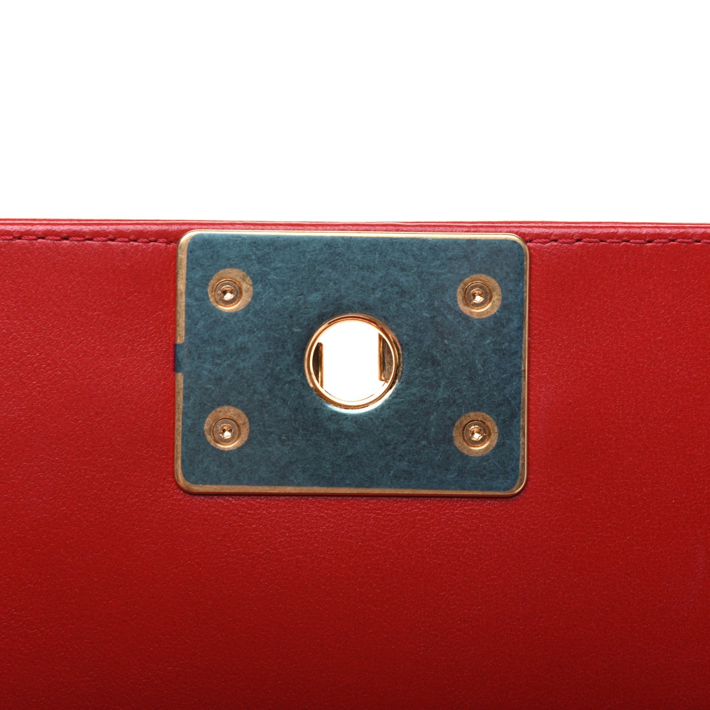 Lambskin Quilted Medium Boy Flap Red