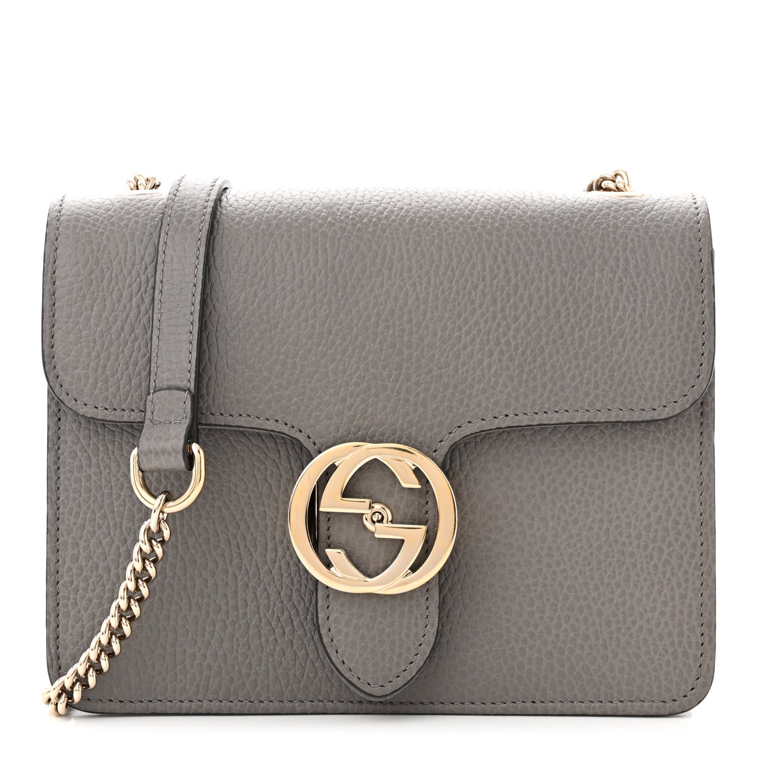 Gucci Dollar Calfskin Small Interlocking G Shoulder Bag Loess 1 of 10