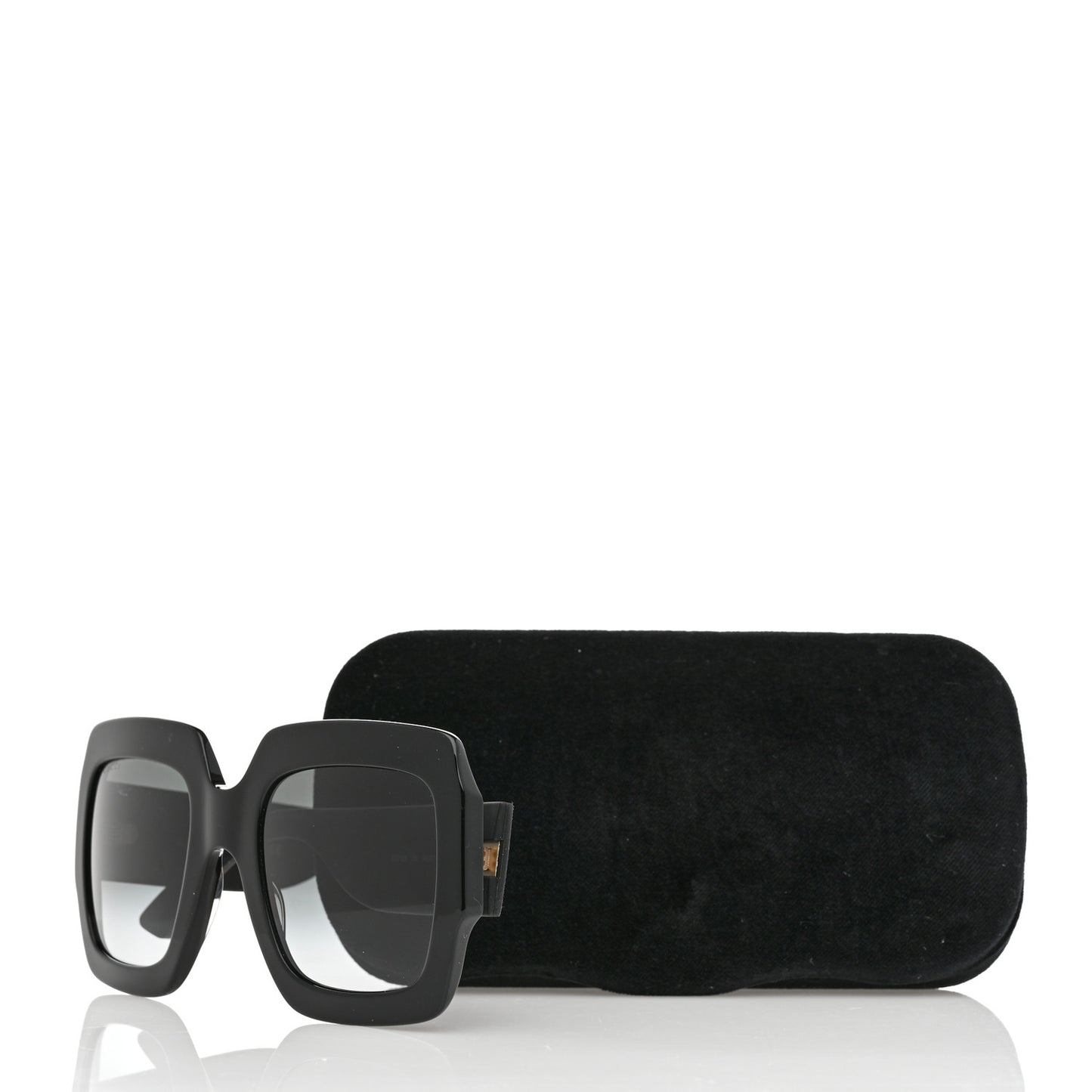 Square Frame Glitter GG0102S Sunglasses Black