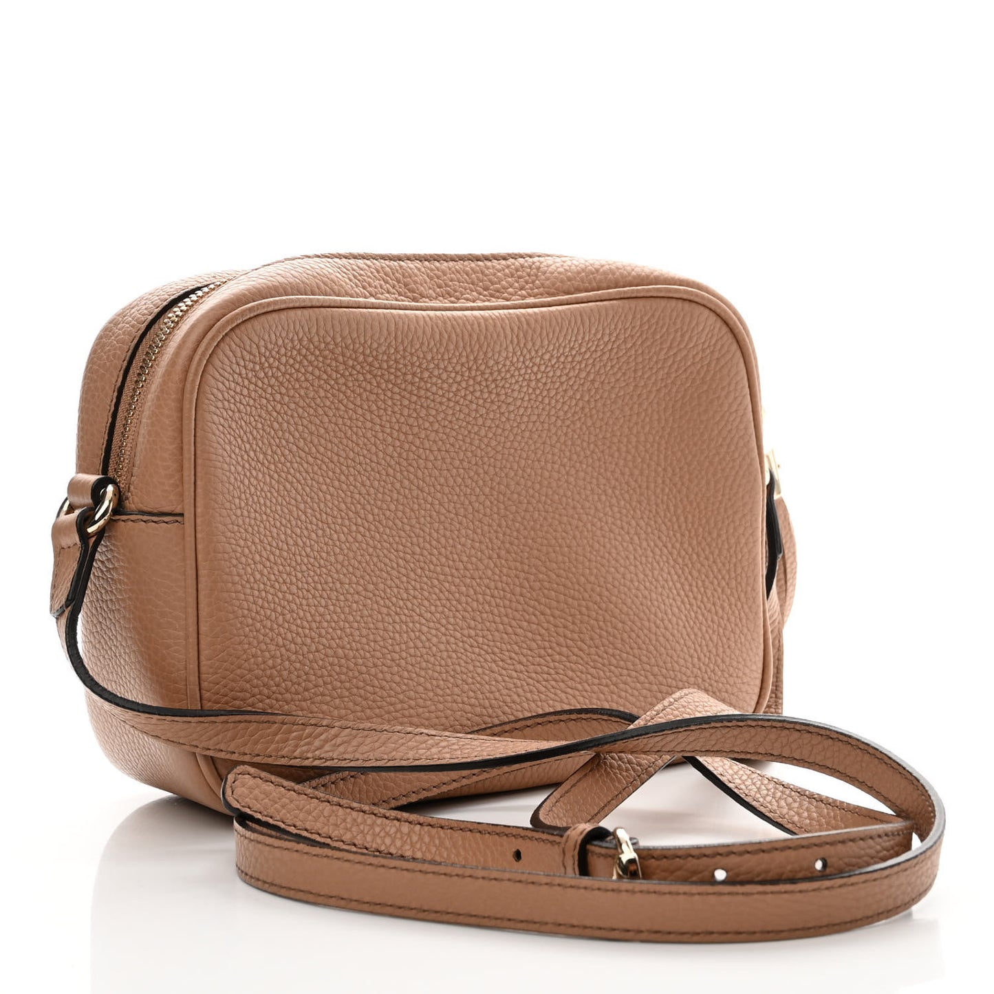 Pebbled Calfskin Small Soho Disco Bag Camelia