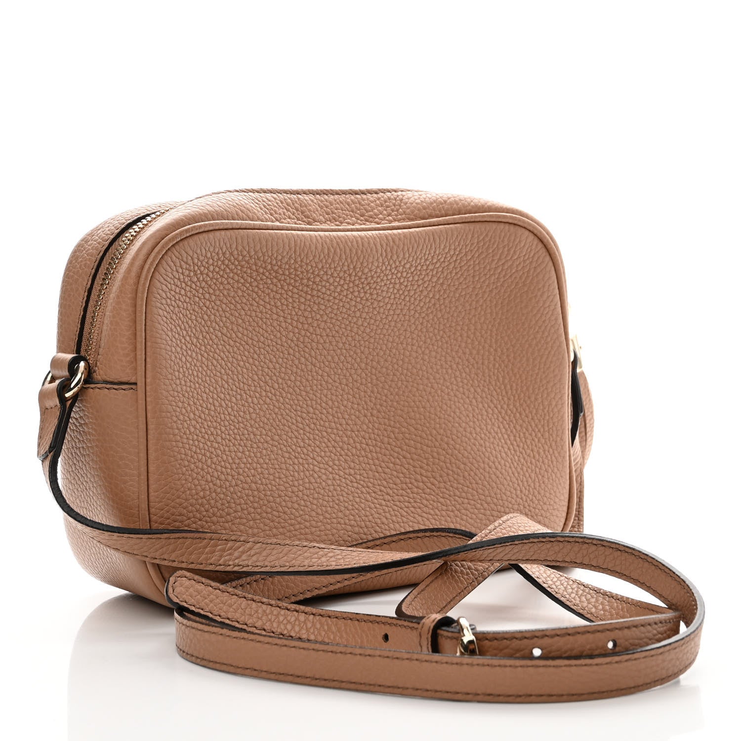 Gucci Pebbled Calfskin Small Soho Disco Bag Camelia 3 of 10