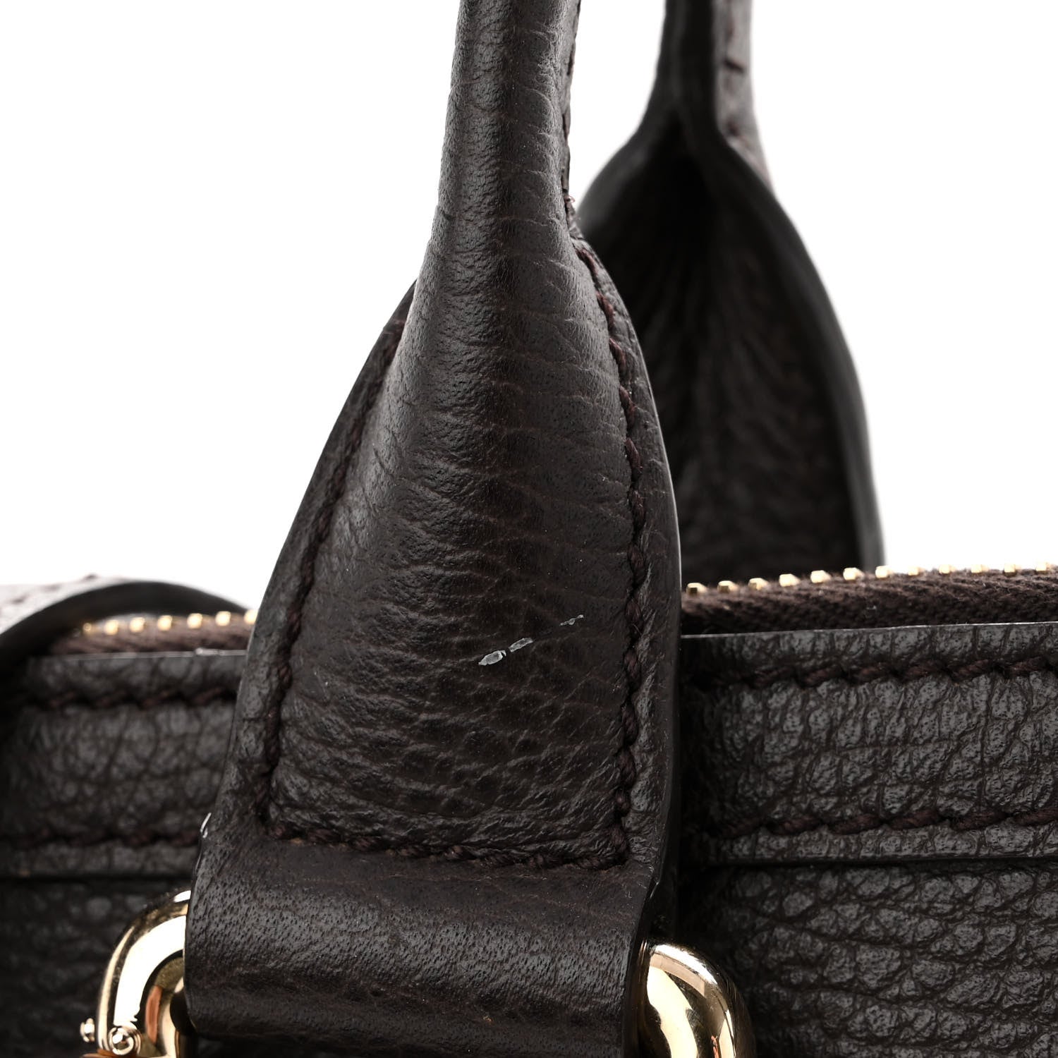Gucci Calfskin Bamboo Top Handle Tote Dark Brown 11 of 12