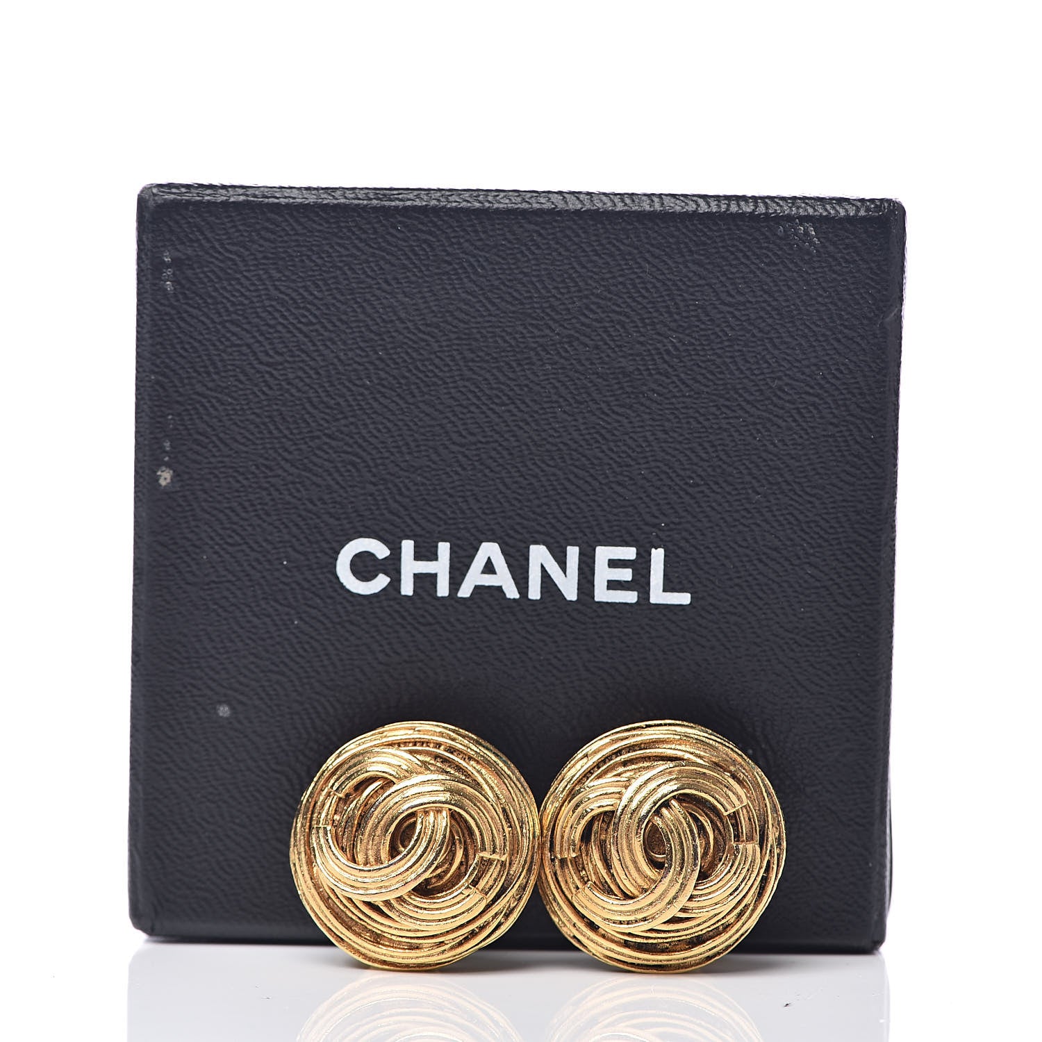 Chanel CC Clip On Earrings Gold 5 of 5