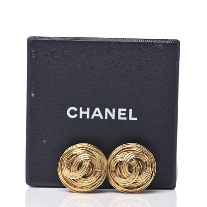 Chanel CC Clip On Earrings Gold 5 of 5