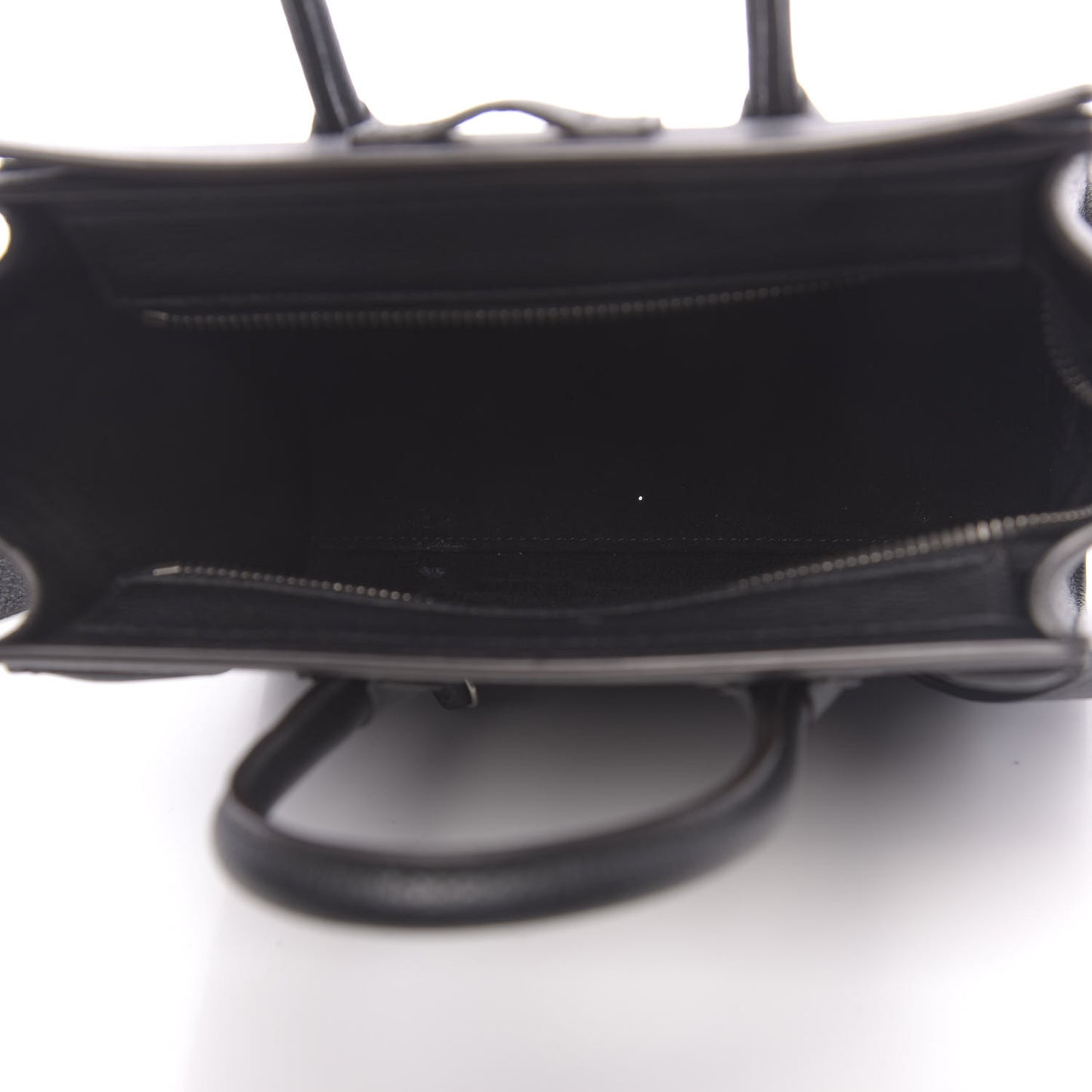 Drummed Calfskin Nano Luggage Black