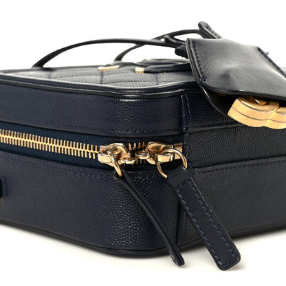 Chanel Caviar Quilted Small CC Filigree Vanity Case Navy 9 of 10