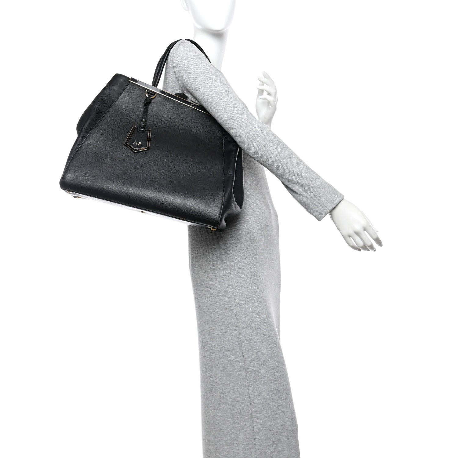 Fendi Vitello Elite Large 2Jours Tote Black 3 of 19