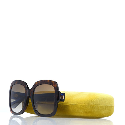 Gucci Oversize Square Web GG 0036S Sunglasses Tortoise 9 of 9