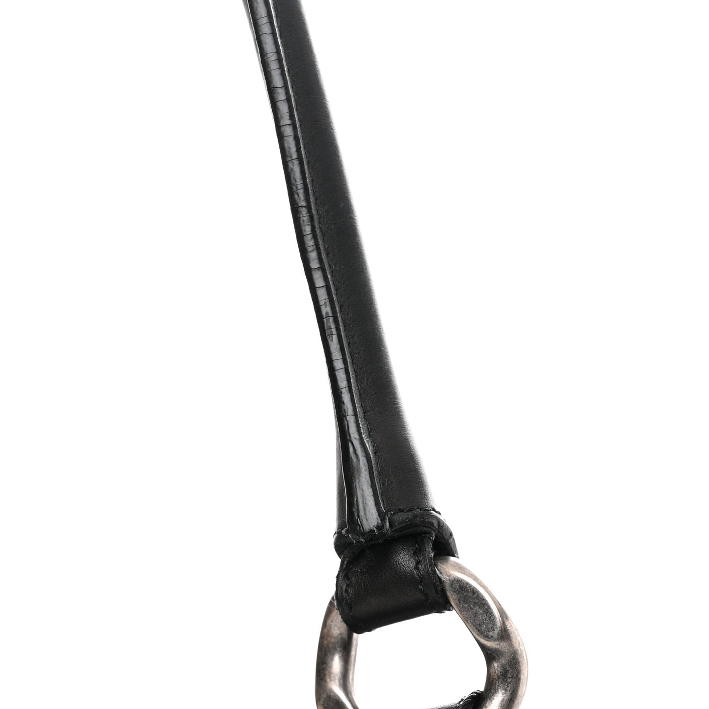 Washed Calfskin Drawstring Tote Black