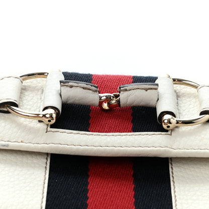 Gucci Calfskin Horsebit Web Continental Wallet White 6 of 10
