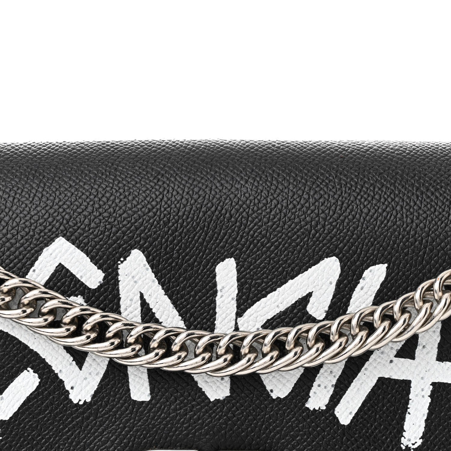 Balenciaga Grained Calfskin Graffiti M BB Round Shoulder Bag Black 7 of 9