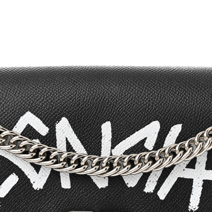Balenciaga Grained Calfskin Graffiti M BB Round Shoulder Bag Black 7 of 9