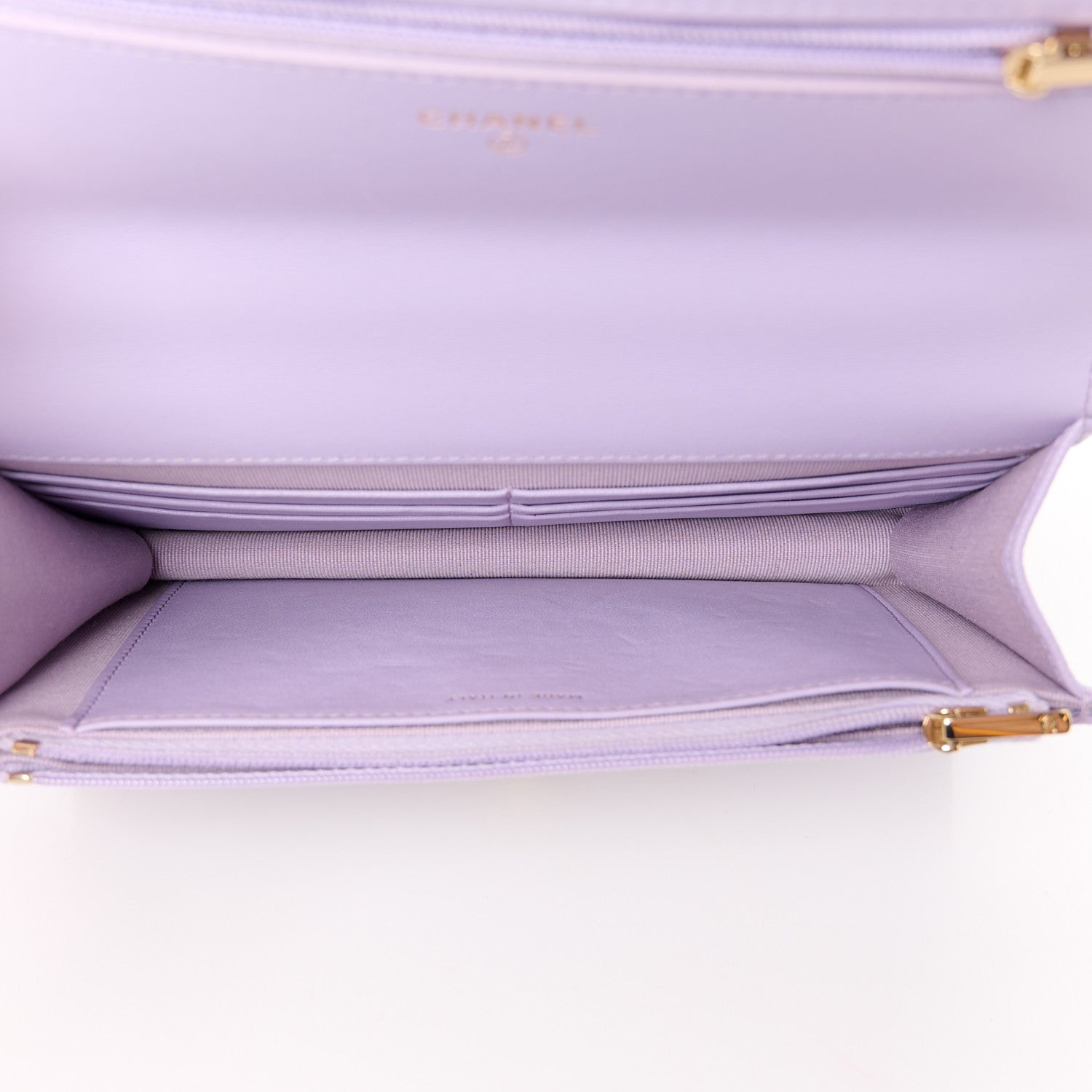 Chanel Caviar Quilted Sweetheart Wallet On Chain WOC Light Purple 5 of 11