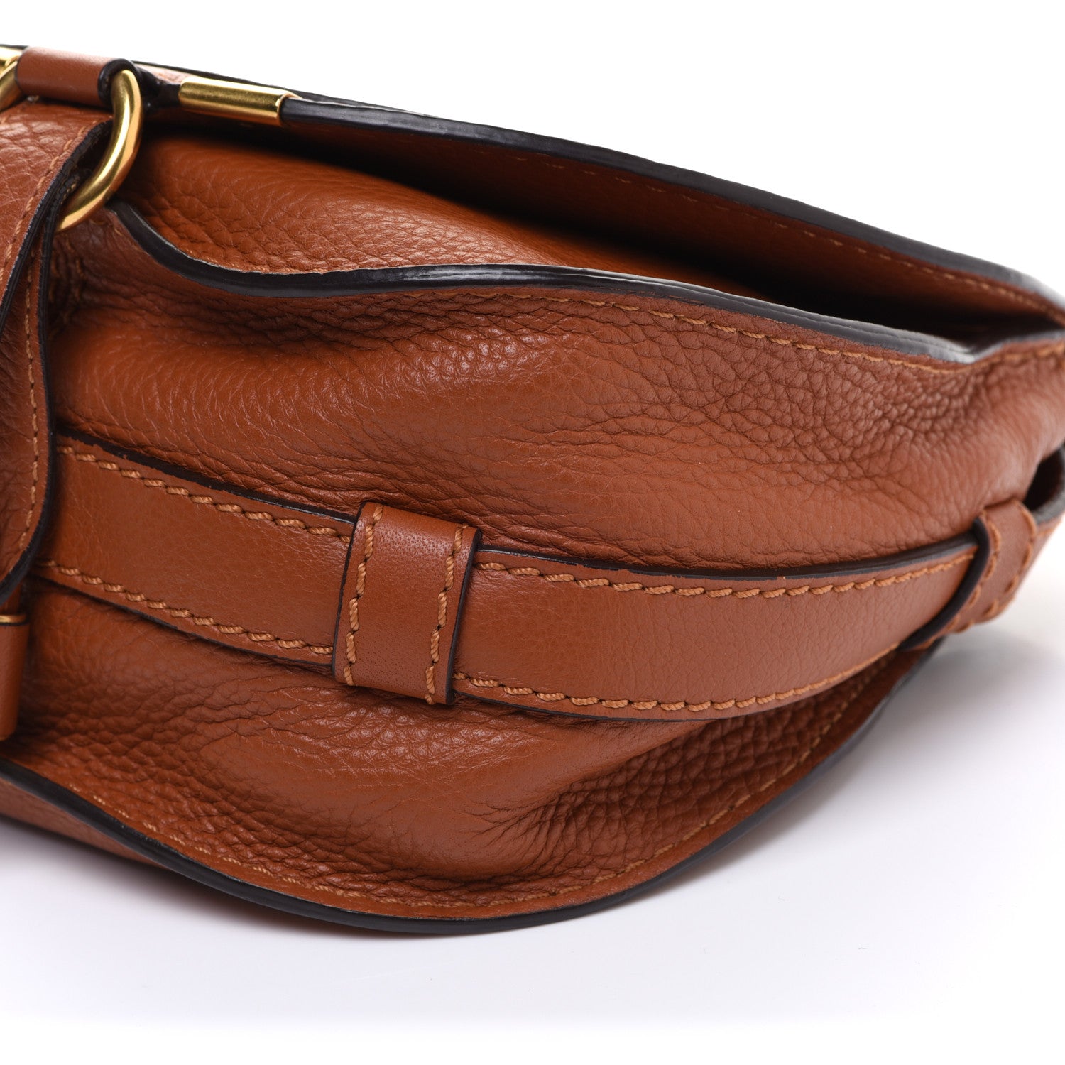 Chloe Calfskin Mini Marcie Round Crossbody Bag Tan 10 of 10