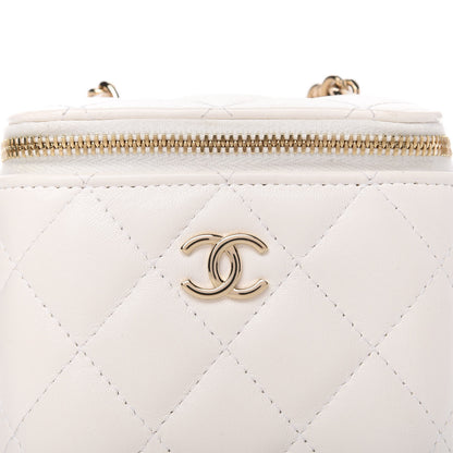 Chanel Lambskin Quilted My Chanel Lady Vanity Case With Chain White 10 of 11