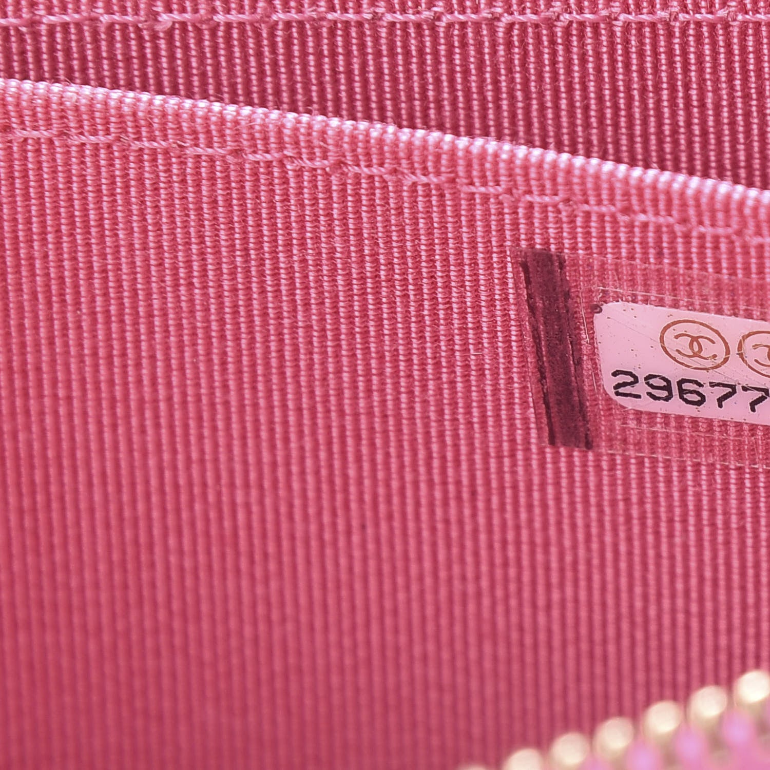 Chanel Caviar Quilted Zip Coin Purse Pink 7 of 7