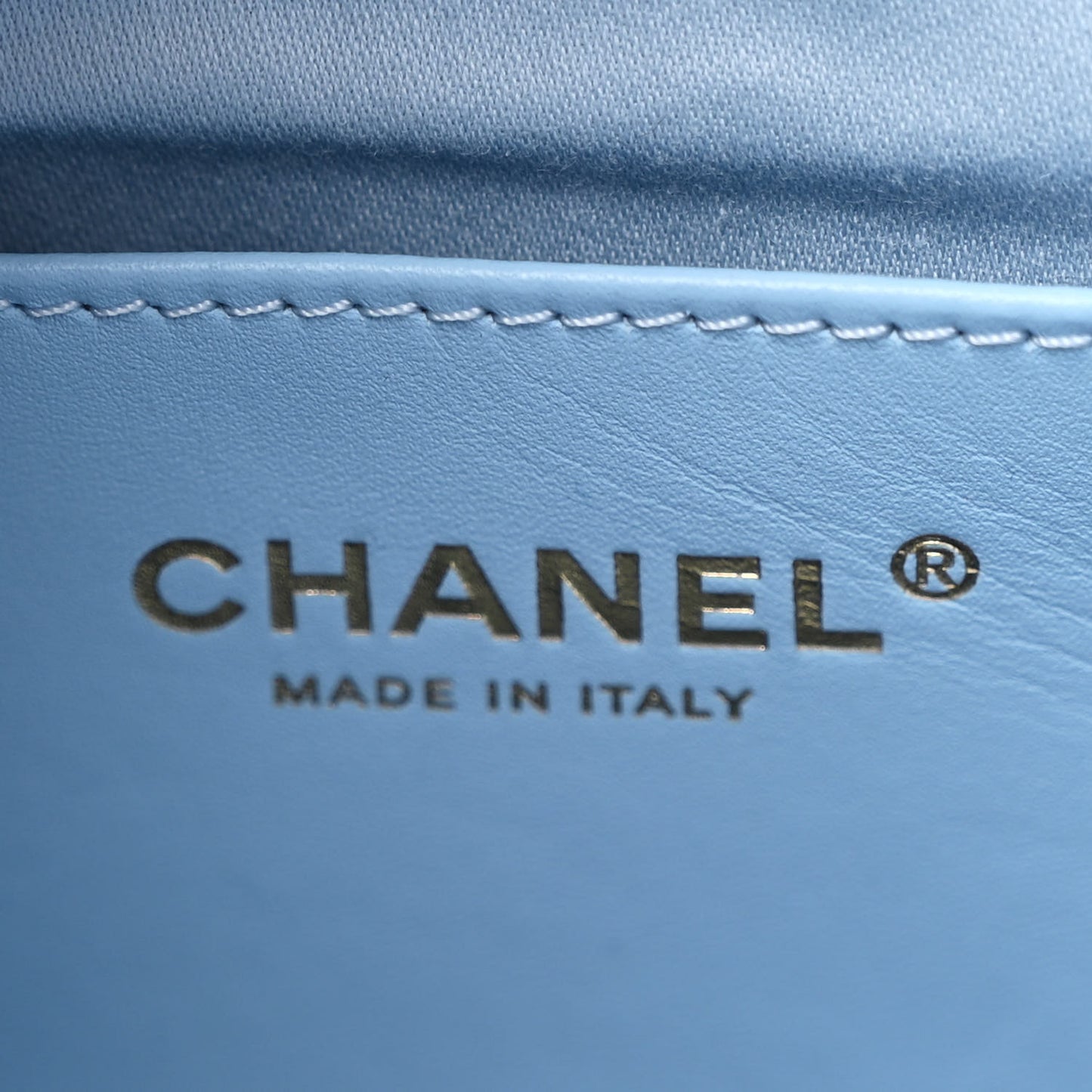 Washed Denim Quilted Medium Chanel 25 Handbag Blue
