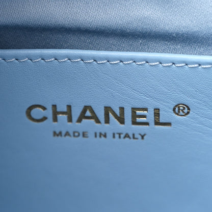 Chanel Washed Denim Quilted Medium Chanel 25 Handbag Blue 8 of 13