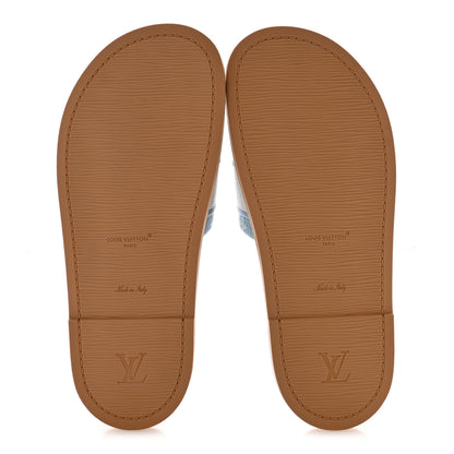 Louis Vuitton Monogram Denim LV Bliss Womens Comfort Mules 41 Turquoise 6 of 10