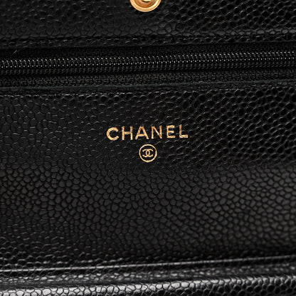 Chanel Caviar Quilted Wallet on Chain WOC Black 6 of 11